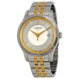 NWT Authentic Victorinox Alliance Silver Dial Stainless Steel Men's Watch